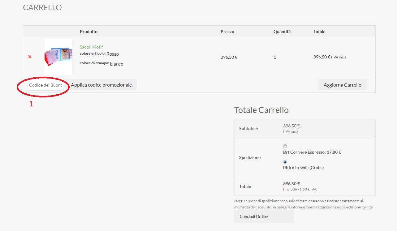 Passo 1 - guida all'uso dei coupon