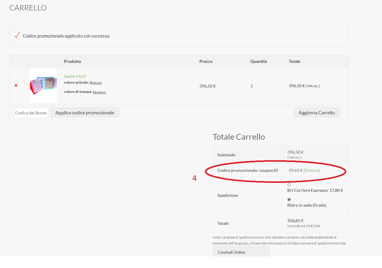 Passo 3 - guida all'uso dei coupon